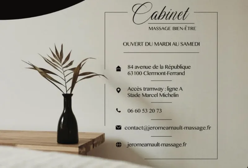 Jérôme Arnault Massage - Massage Clermont-Ferrand - OneBooking