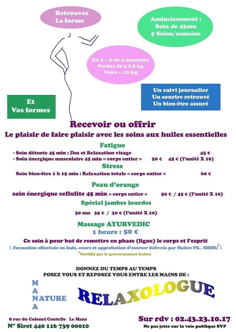 Mananature - Massage Le Mans - OneBooking