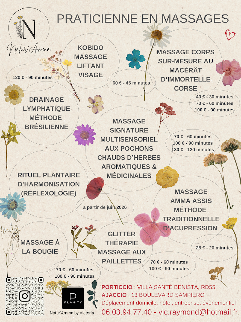 NATUR'AMMA ~ Massages & Drainages by Victoria (PORTICCIO & AJACCIO) - Massage Ajaccio - OneBooking