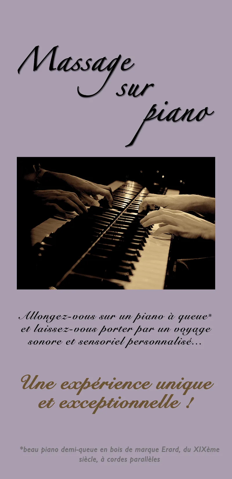 Massage sur piano - Massage Béziers - OneBooking